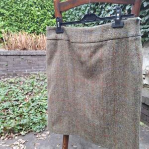 Harris Tweed Dames Rok "Pencil-Skirt" In Light Green