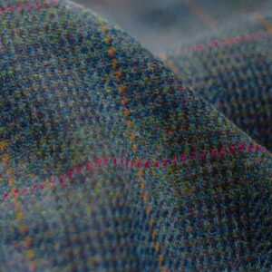 Harris Tweed Jacket "London" In Multi-Blue Tweed