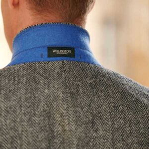 Harris Tweed Jacket "London" In Black Herringbone