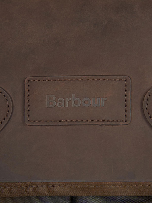Barbour Wax Leather Tarras Bag Olive