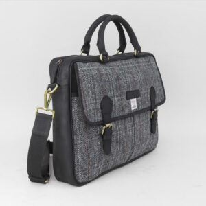 Grey Harris Tweed Briefcase