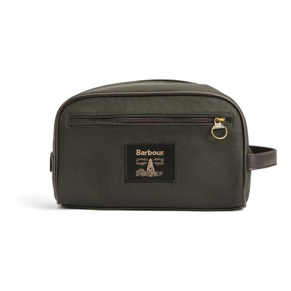Barbour Wax Washbag Olive