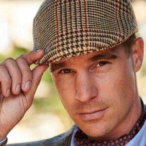 Harris Tweed Flat Cap "Henry" In Scottish Check