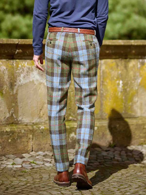 Harris Tweed Pantalon "Mr. Miller" In Highland Check