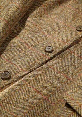 Harris Tweed Overjas, Chelsea Overcoat - Mustard