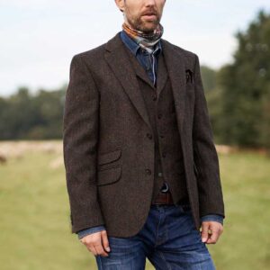 Harris Tweed Jacket "London" In Multicolor