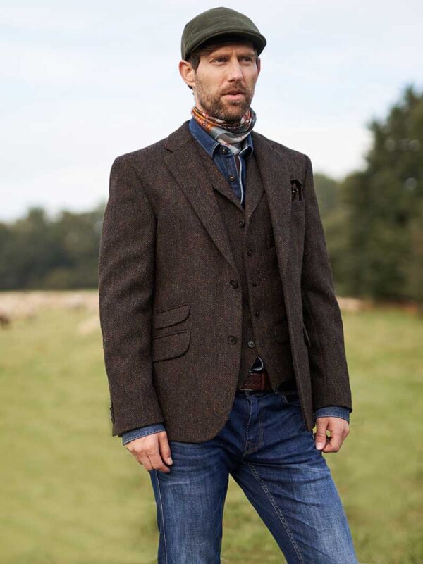 Harris Tweed Jacket "London" In Multicolor