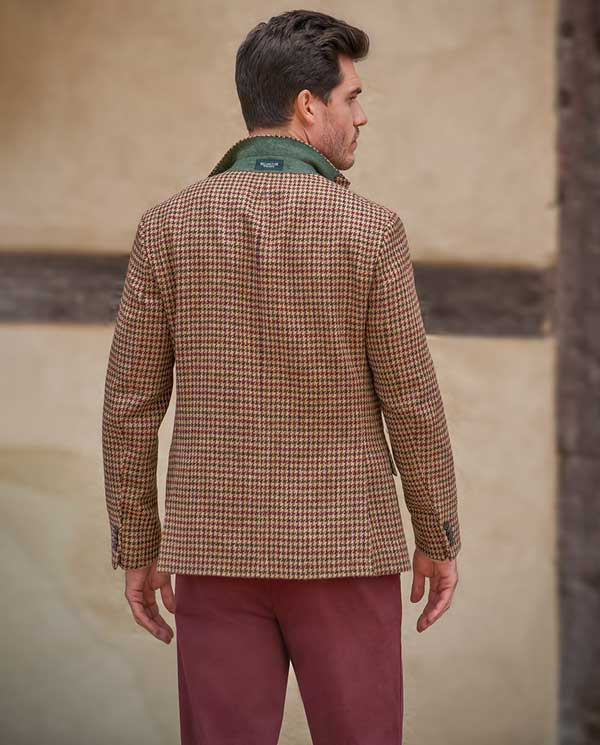 Harris Tweed Jacket "London" In Country Houndstooth