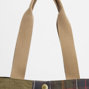 Barbour Transport Patchwork Tote Bag Dusky Green