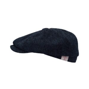Harris Tweed 8-Panel Thomas Baker Boy Cap Midnight Blue