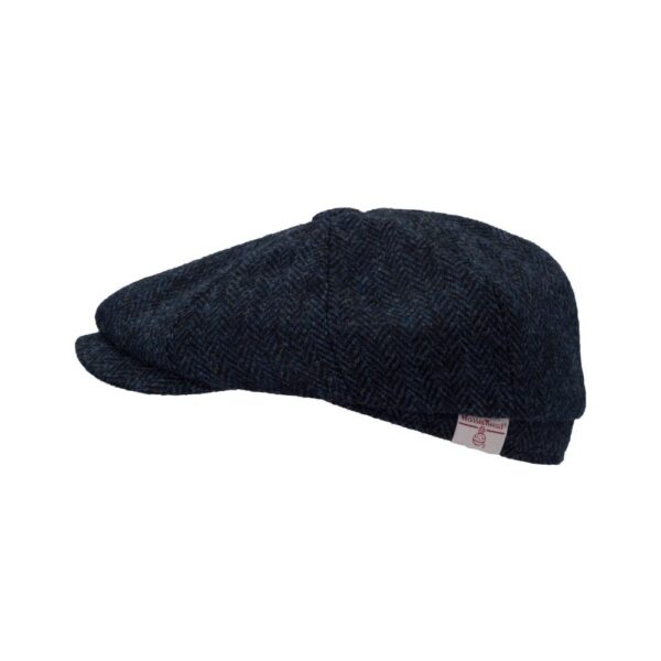 Harris Tweed 8-Panel Thomas Baker Boy Cap Midnight Blue