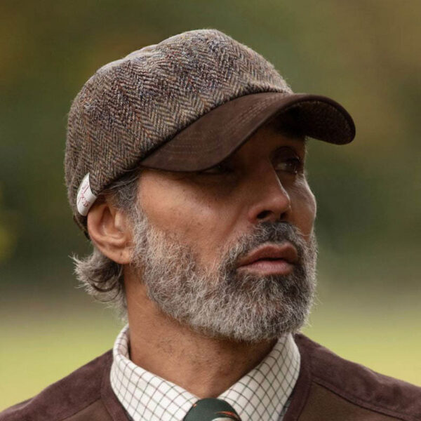 Harris Tweed Brungton Baseball Cap Charcoal