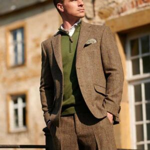 Harris Tweed Jacket "London" in Evergreen