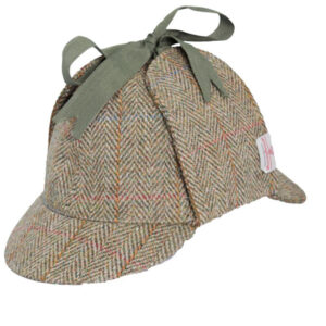 Harris Tweed Deerstalker Hat Watson Moss Green