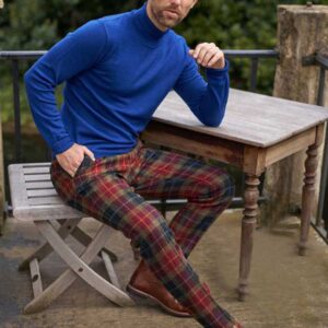 Harris Tweed Pantalon "Mr. Miller" In Check Of Island