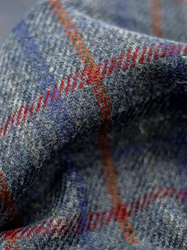 Harris Tweed Vestje "Wales" Met Revers In Royal Check