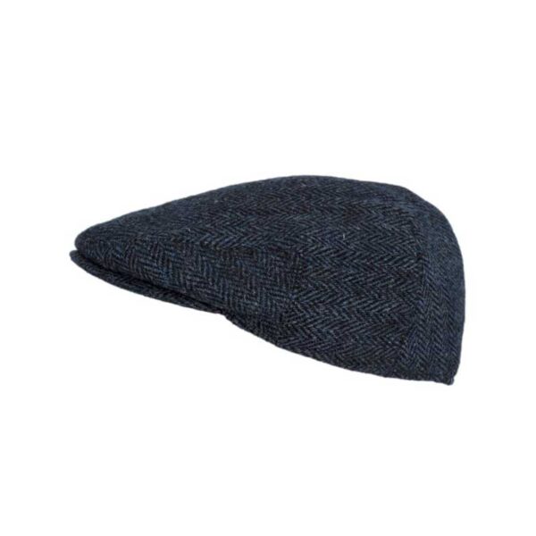 Harris Tweed Flat Cap Oakmoor Midnight Blue