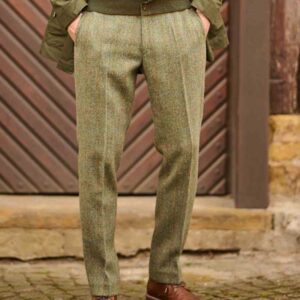 Harris Tweed Pantalon "Mr. Miller" In Light Green