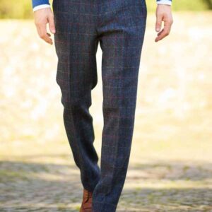 Harris Tweed Pantalon "Mr. Miller" In Scottish Blue