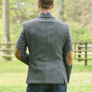 Harris Tweed Jacket "London" In Anthra Melange