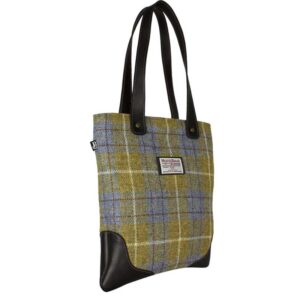 Otley Tote Harris Tweed Handbag - Yellow Blue