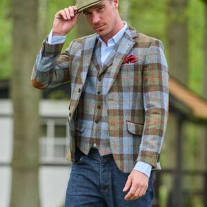 Harris Tweed Jacket "London" In Highland Check