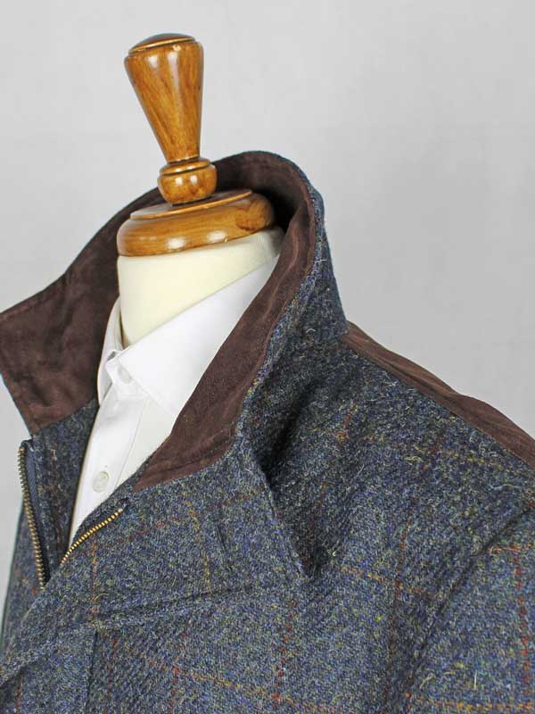 Harris Tweed Field Coat, Boyd Coat - Blue