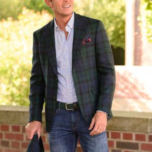 Harris Tweed Jacket "London" In Blackwatch