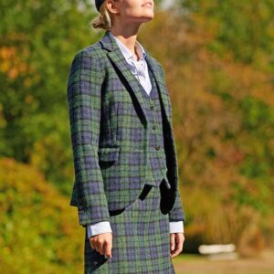 Harris Tweed Dames Rok "Pencil-Skirt" In Blackwatch