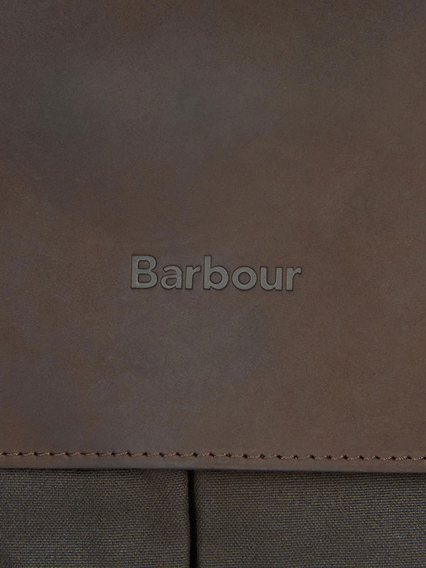 Barbour Wax Leather Briefcase Olive