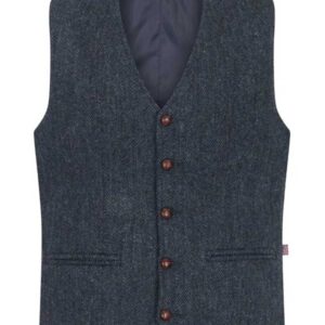Harris Tweed Dalston Waistcoat Midnight Blue