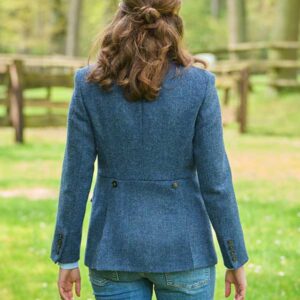 Harris Tweed Dames Jasje "Carola" In Blue Shadow