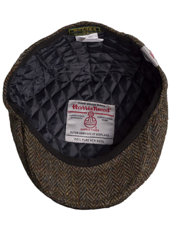 Harris Tweed Flat Cap Oakmoor Charcoal