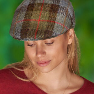 Harris Tweed Flat Cap "Henry" In Highland Check