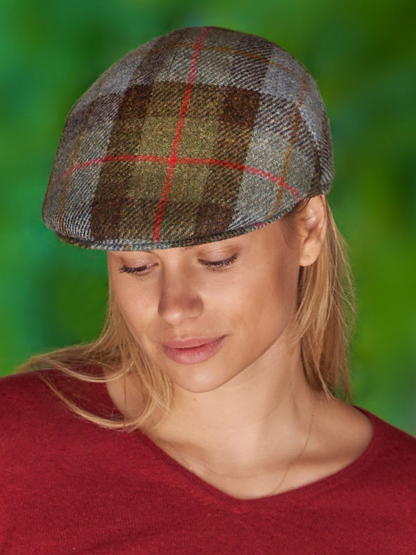Harris Tweed Flat Cap "Henry" In Highland Check