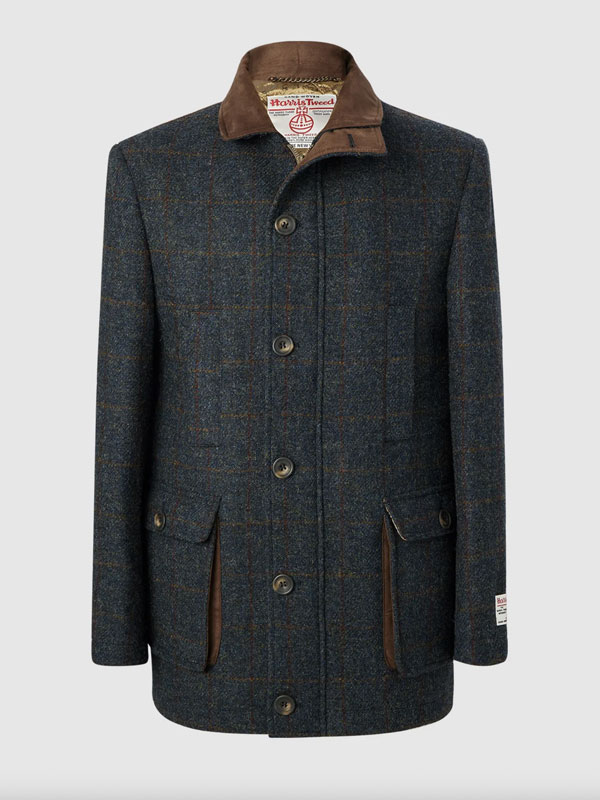 Harris Tweed Field Coat, Boyd Coat - Blue