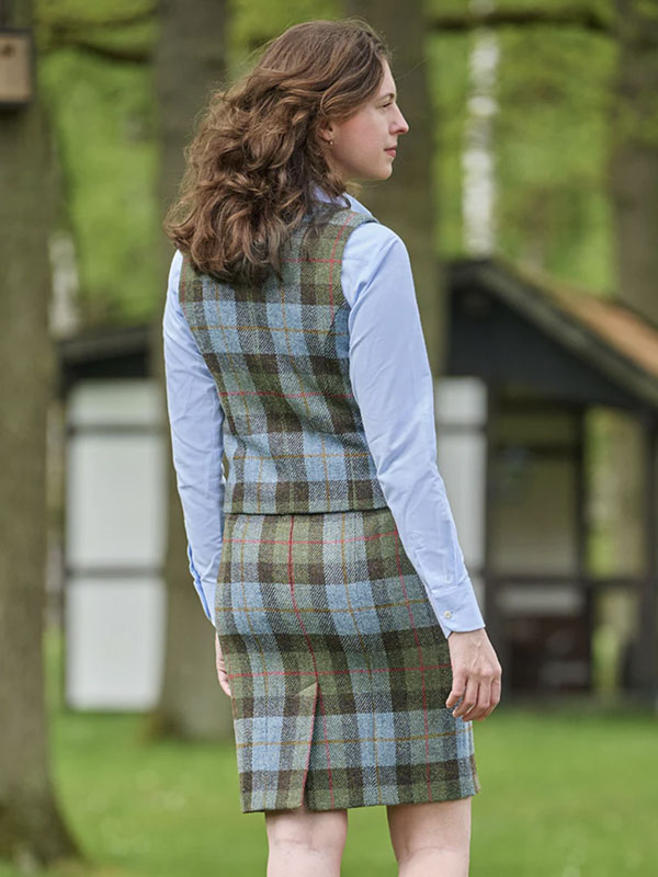 Harris Tweed Dames Vestje "Lea" In Highland Check