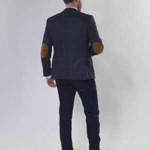 Harris Tweed Jacket "London" In Red Overcheck