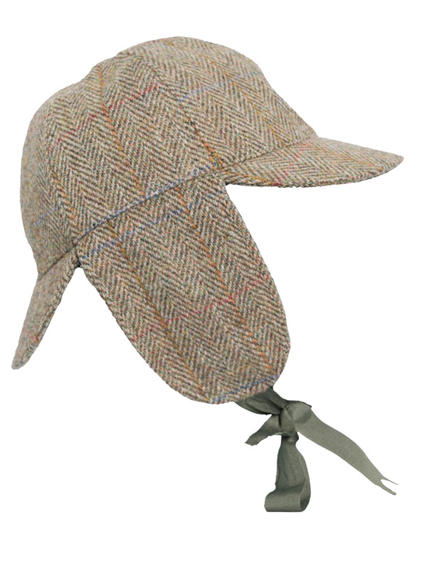Harris Tweed Deerstalker Hat Watson Moss Green