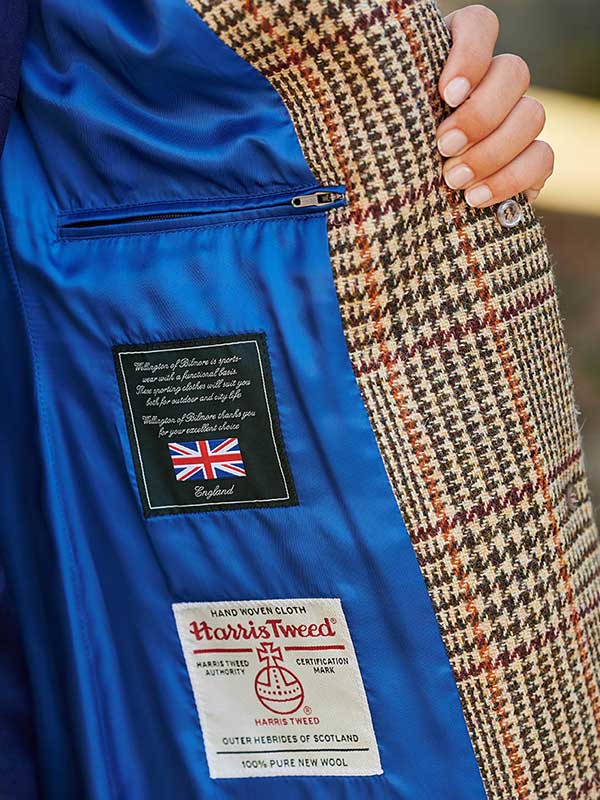 Harris Tweed Damesjas "Emilia" In Scottish Check
