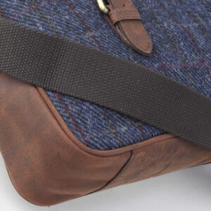 Blue Harris Tweed Briefcase