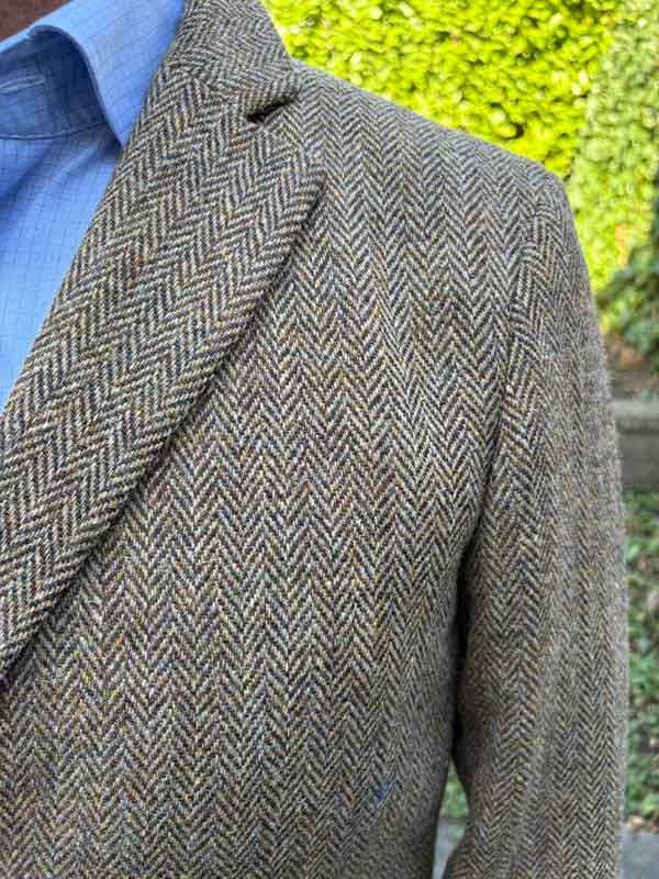 Harris Tweed Overjas "Barney" In Country Herringbone