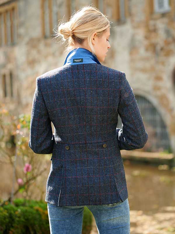 Harris Tweed Dames Jasje "Carola" In Scottish Blue