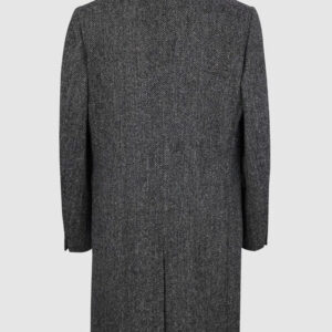 Harris Tweed Overjas, Chelsea Overcoat - Charcoal