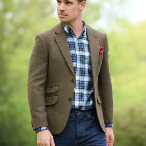 Harris Tweed Jacket "London" In Tweed Shadow