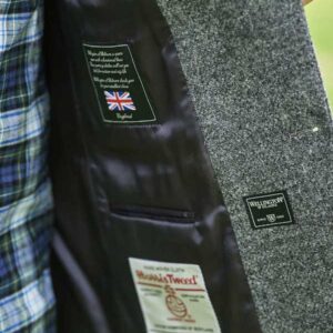 Harris Tweed Jacket "London" In Anthra Melange