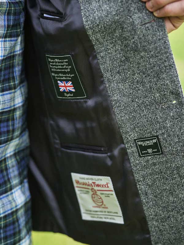 Harris Tweed Jacket "London" In Anthra Melange