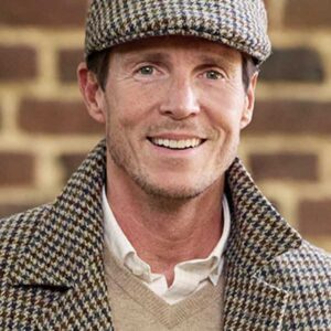 Harris Tweed Flat Cap "Henry" In Houndstooth Tweed