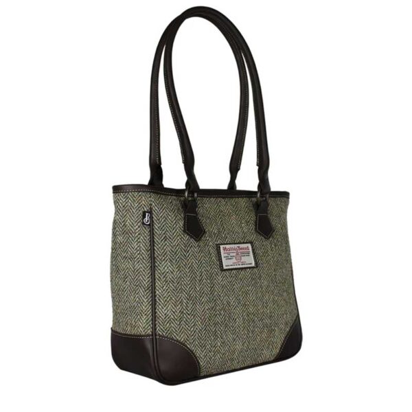 Harris Tweed Shire Long Handled Bag - Lovat Herringbone