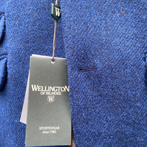 Harris Tweed Jacket "London" in Blue Twill